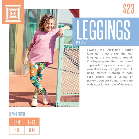 tween size chart lularoe